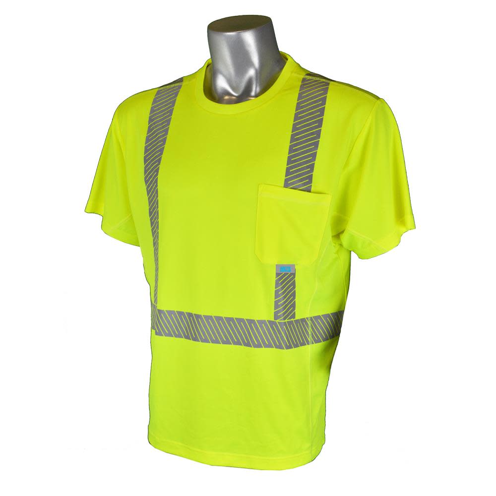 Radians Cooling & Wicking Short Sleeve T ShirtClass 2 Hi Viz Green 3X - Ascmtools
