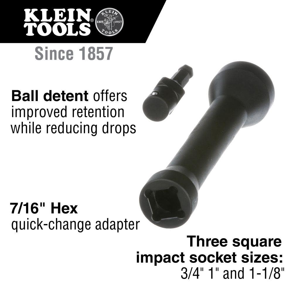 Klein Tools 3-in-1 Impact Socket - Ascmtools