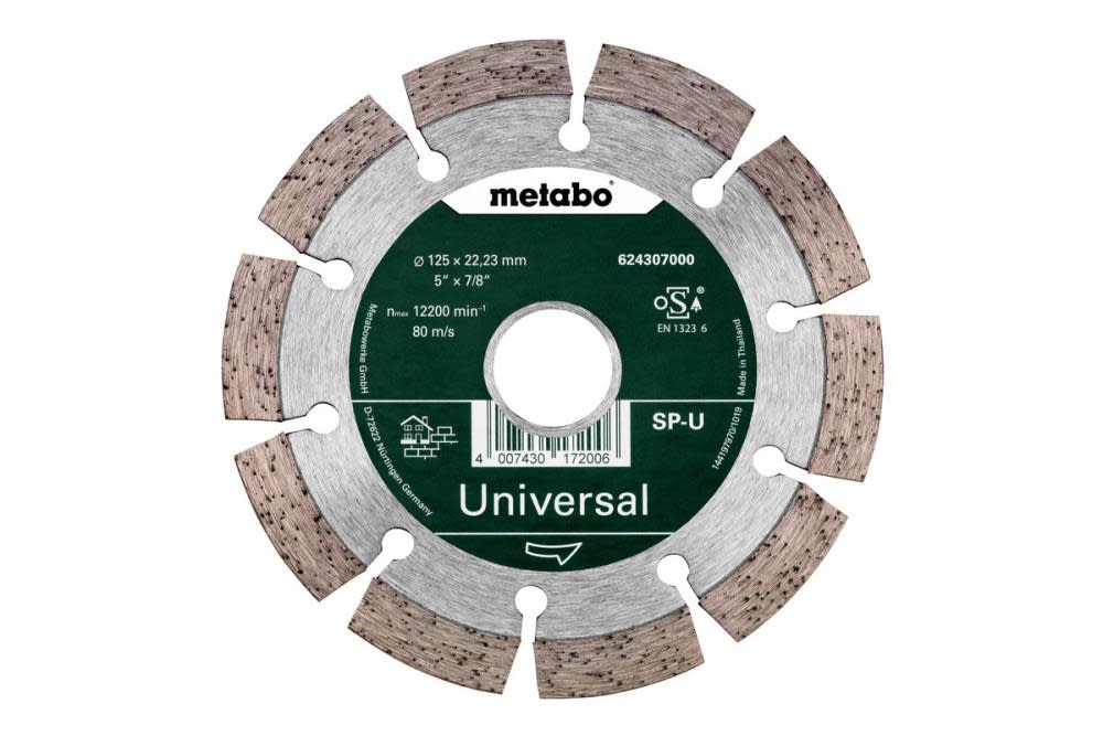 Metabo Diamond Cutting Disc 5″ x 7/8″ Universal 10 Segments - Ascmtools