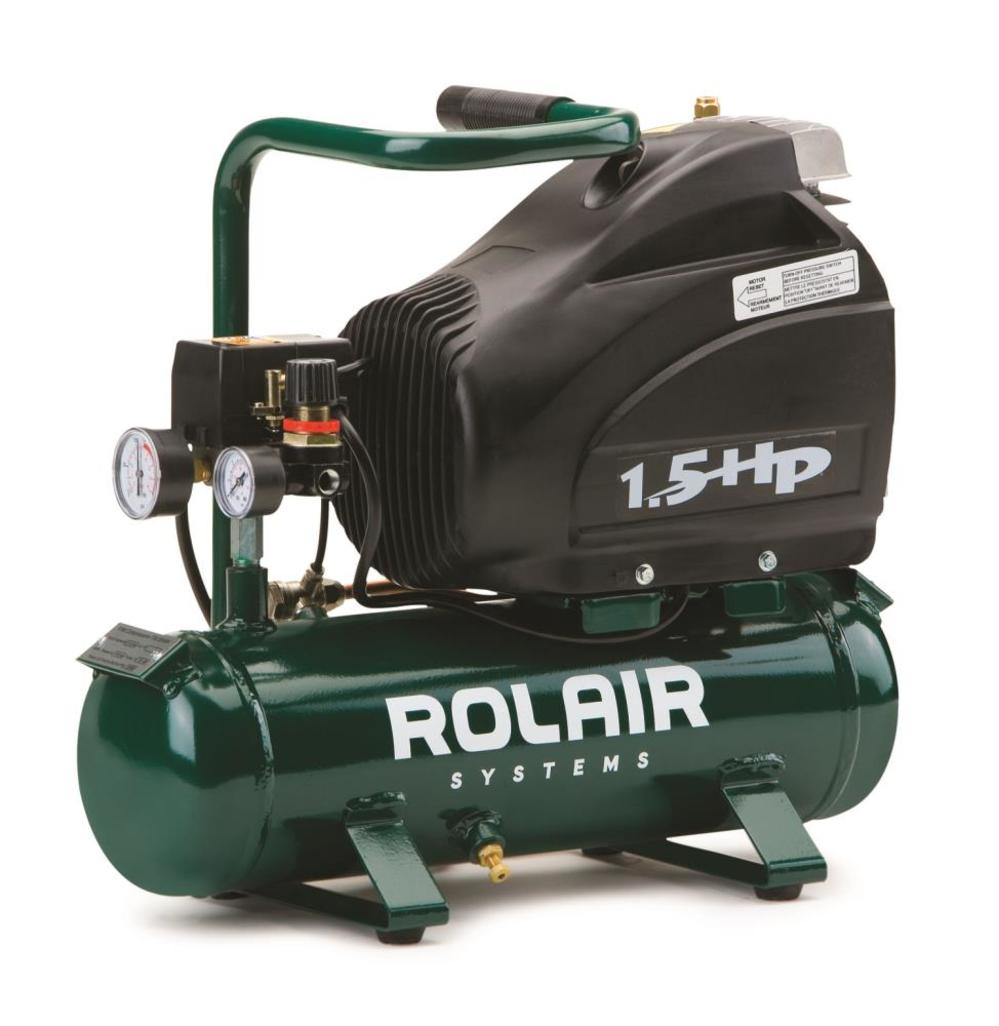 Rolair 1.5 HP (115V) 4 CFM90PSI 2.5 Gall Hot-Dog Compressor - Ascmtools