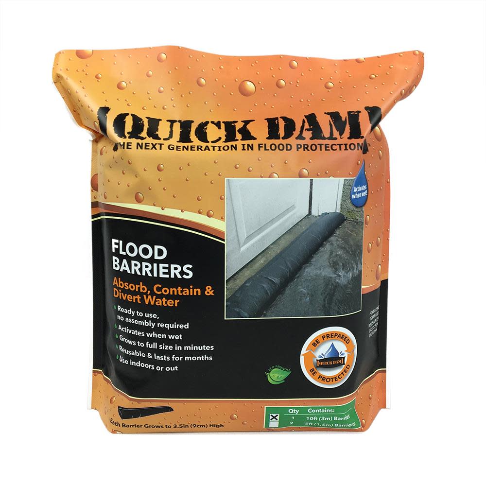 Quick Dam 10-ft L x 6-in W Self-Inflating Flood Barrier - Ascmtools
