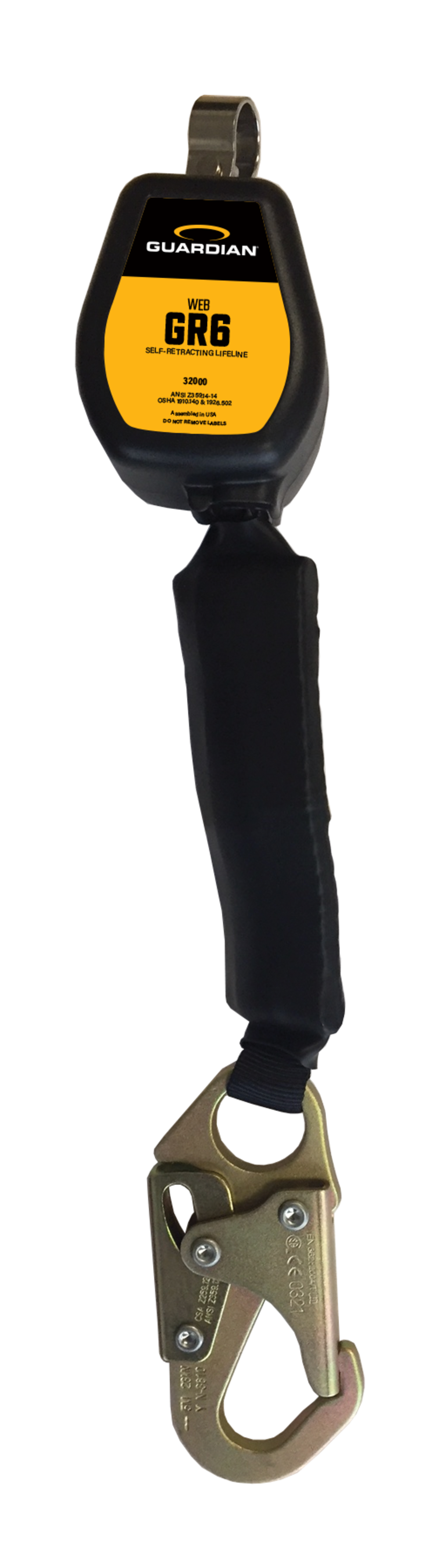 Guardian Fall Protection GR6 Web SRL Steel Snap Hook - Ascmtools