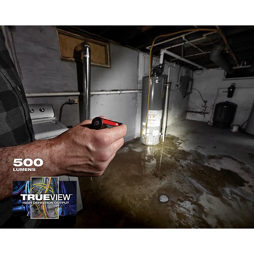 Milwaukee Everyday Carry Flashlight with Magnet Rechargeable 500L - Ascmtools