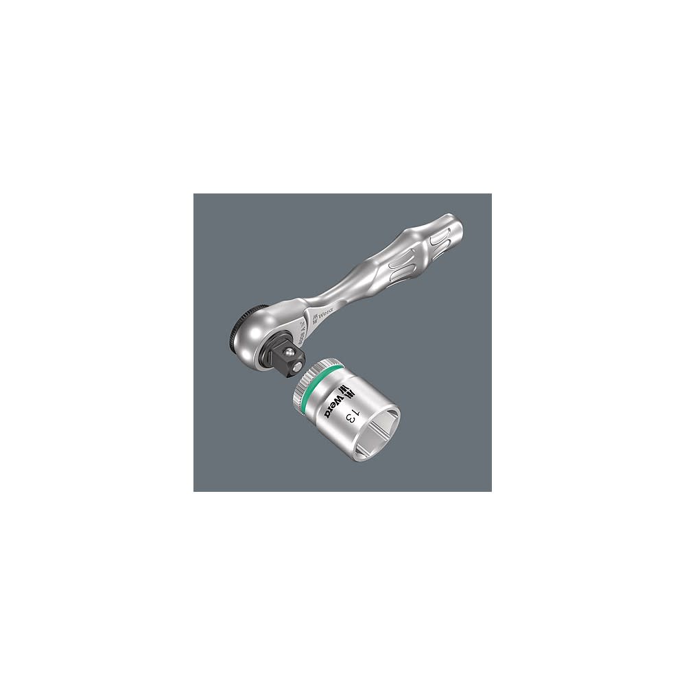 Wera Tools 8008 A Zyklop Mini 3 Ratchet with 1/4″ Drive - Ascmtools