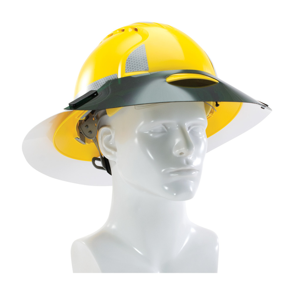 Protective Industrial Products Hard Hat Green/White Sun Shade Extension For Full Brim - Ascmtools