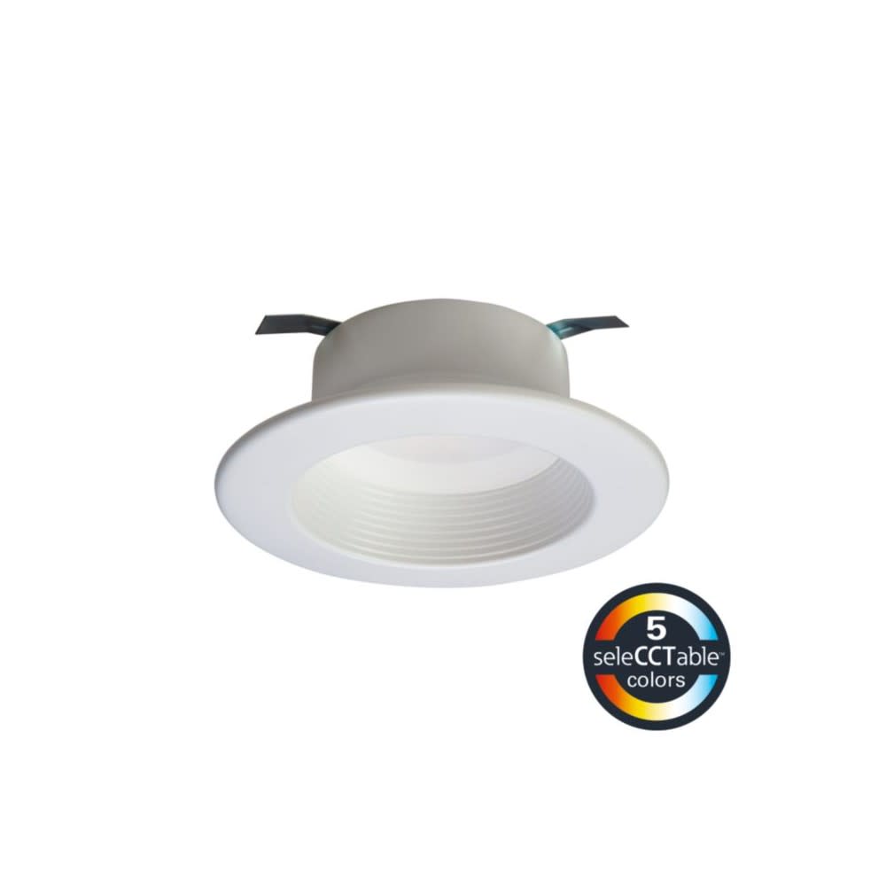 Halo Downlight with Switch 4″ Matte White 9W 600 Lumen LED - Ascmtools