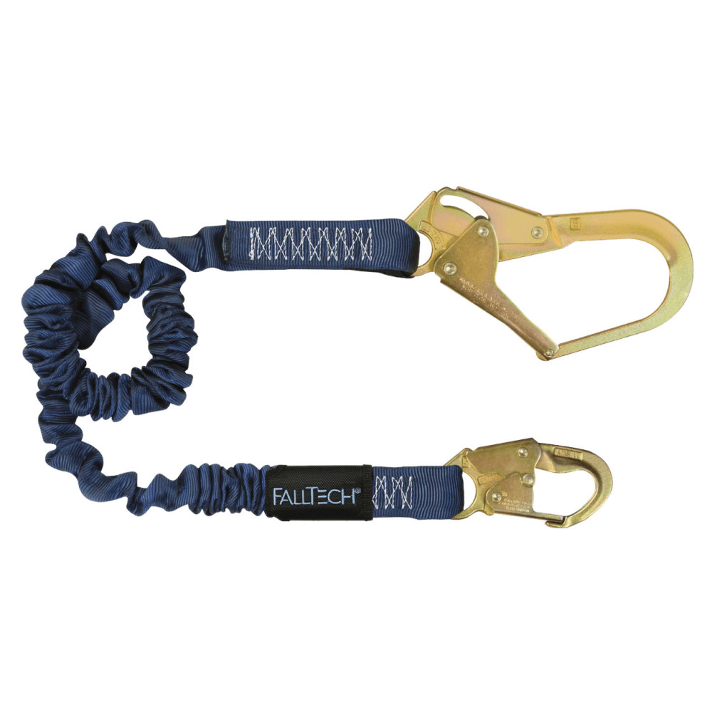 Falltech ElasTech Shock Absorbing Lanyard with Steel Connectors - Ascmtools