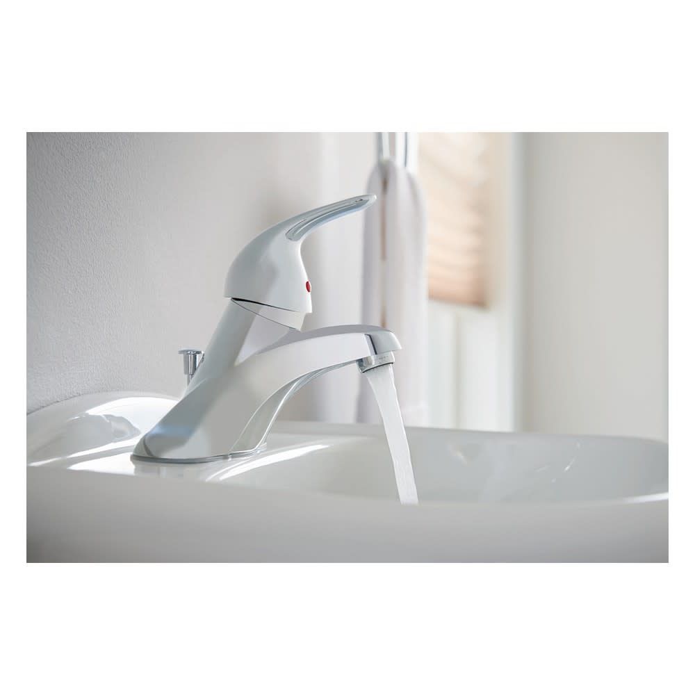 Moen Adler Bathroom Lavatory Faucet Chrome 1 Handle Low Arc - Ascmtools