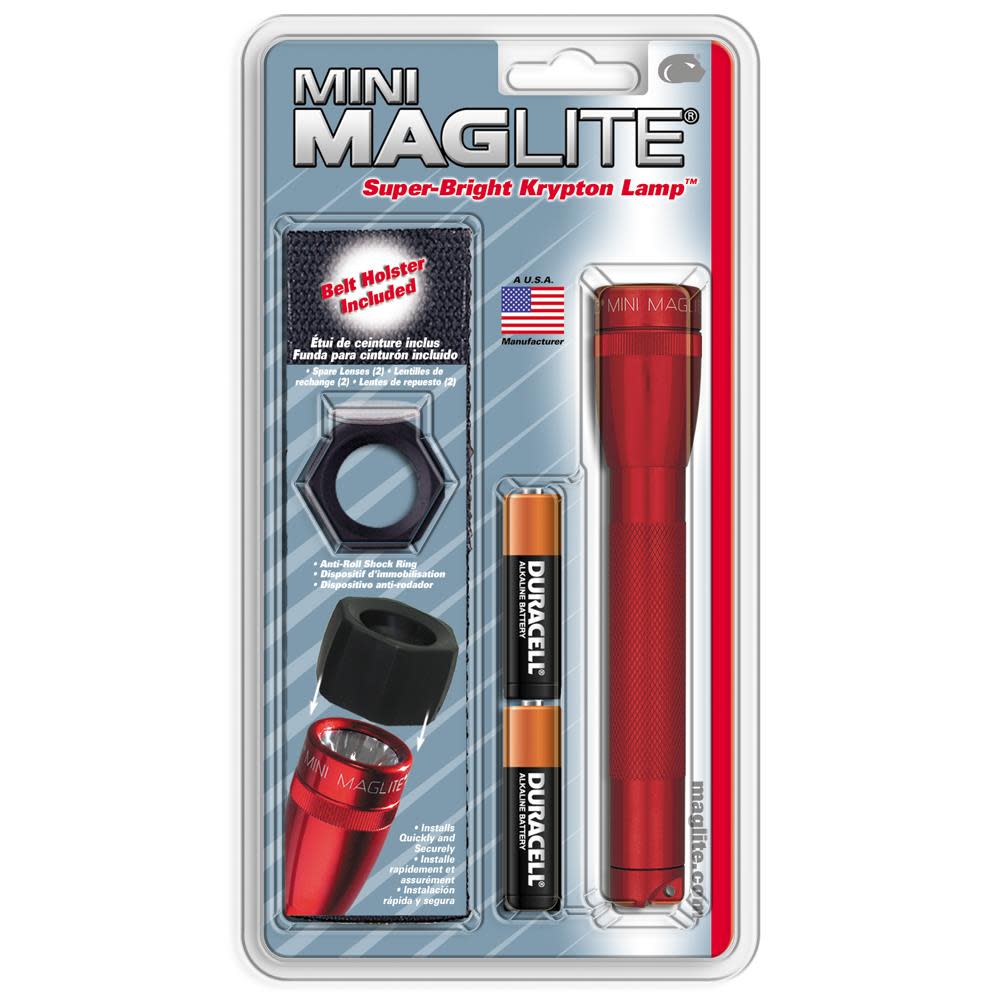 Maglite Lens Pack – 2-Cell AA Red Aluminum Flashlight - Ascmtools