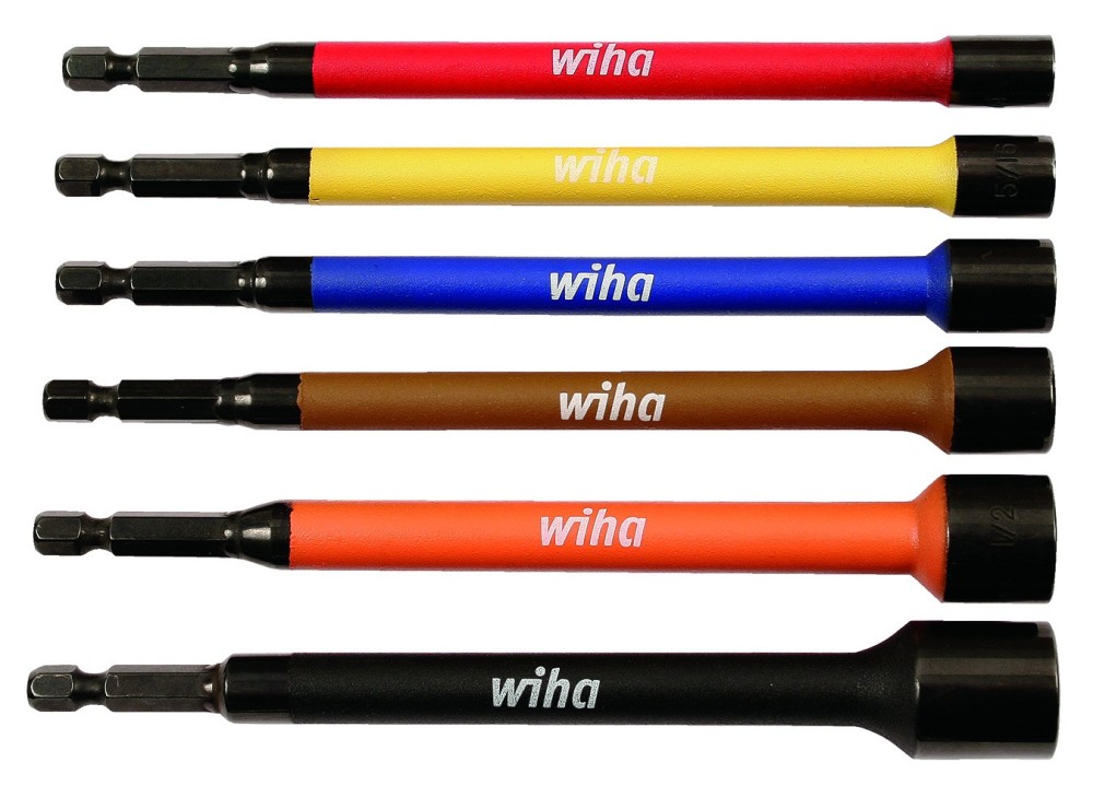 Wiha Color Coded Magnetic Nut Setters 6 Piece Set - Ascmtools
