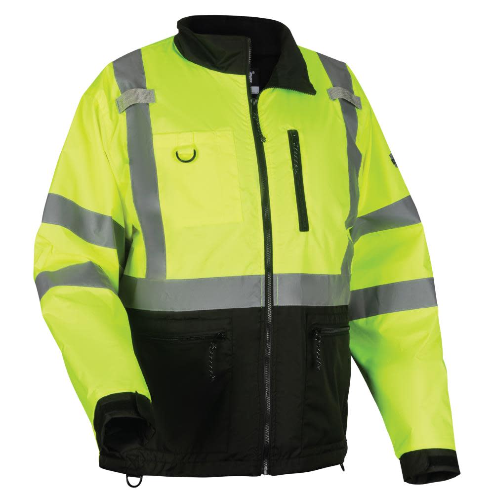 Ergodyne GloWear 8351 Jacket Windbreaker Water Resistant Lime Hi Vis 3X - Ascmtools