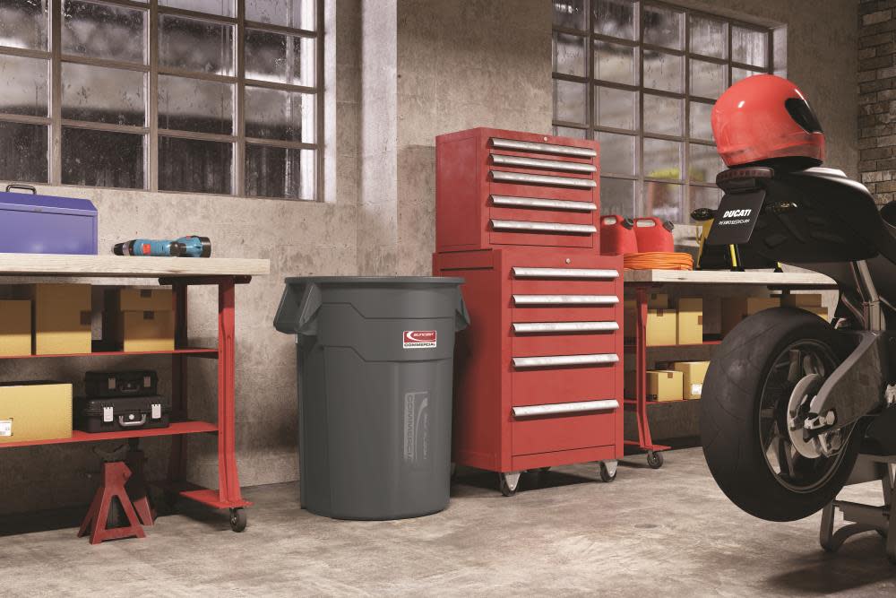 Suncast Utility Trash Can 32 Gallon - Ascmtools