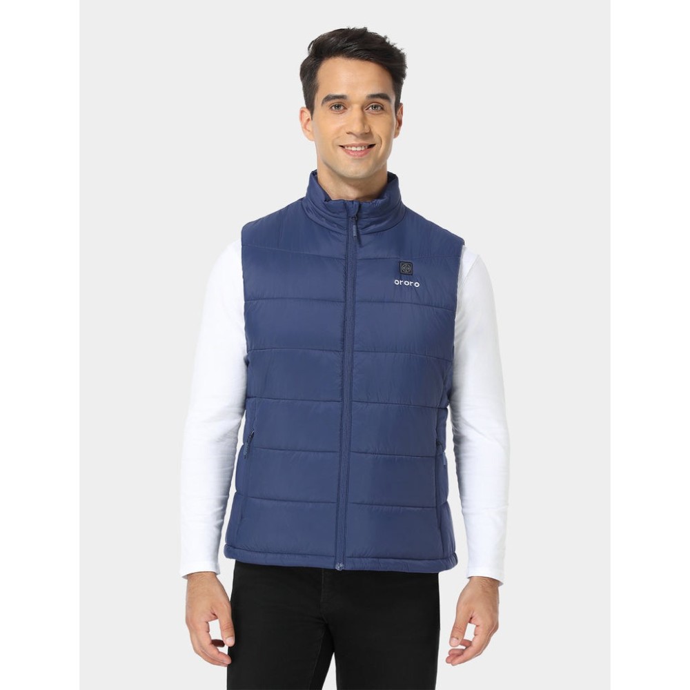 ORORO Mens Navy Blue Classic Heated Vest Kit XL - Ascmtools