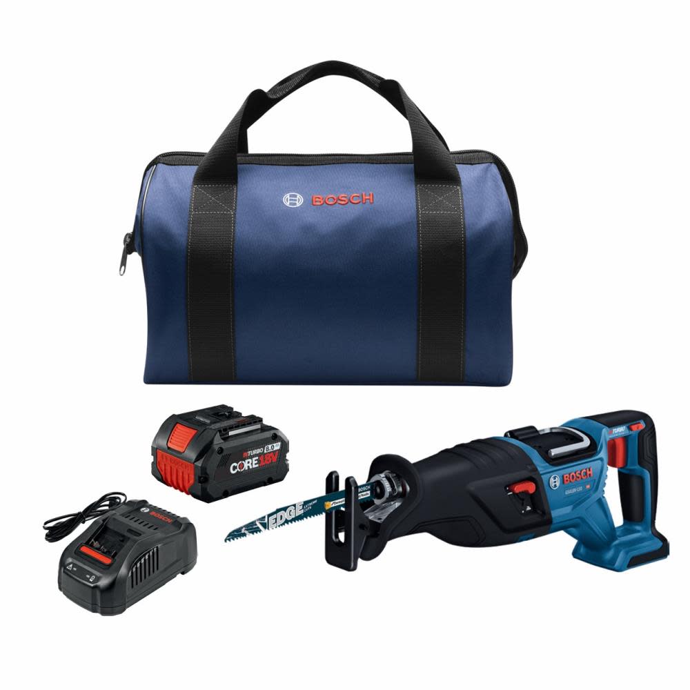 Bosch PROFACTOR 18V 1 1/8″ Reciprocating Saw Kit with CORE18V 8.0 Ah PROFACTOR Performance Battery - Ascmtools