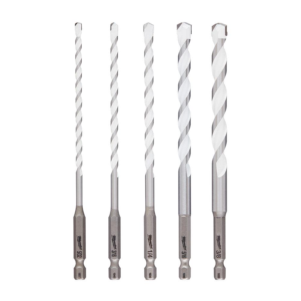 Milwaukee 5pc. SHOCKWAVE Carbide Multi-Material Drill Bits - Ascmtools