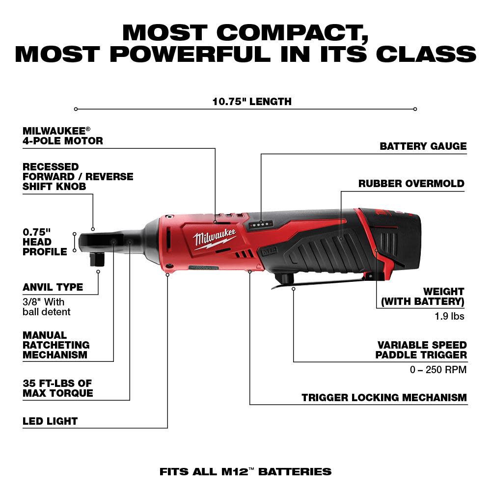 Milwaukee M12 5 Tool Combo Kit - Ascmtools