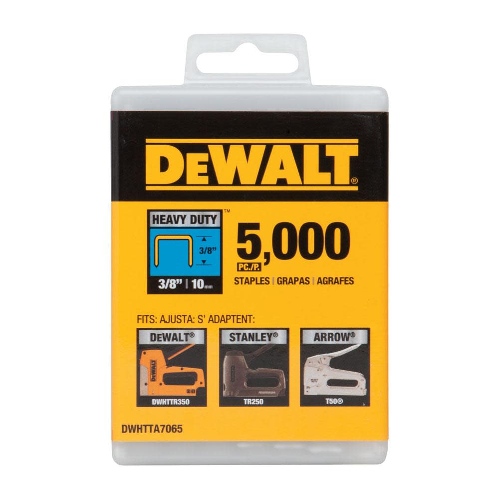 DEWALT 3/8In. Heavy Duty Contractor Staples 5000pk - Ascmtools