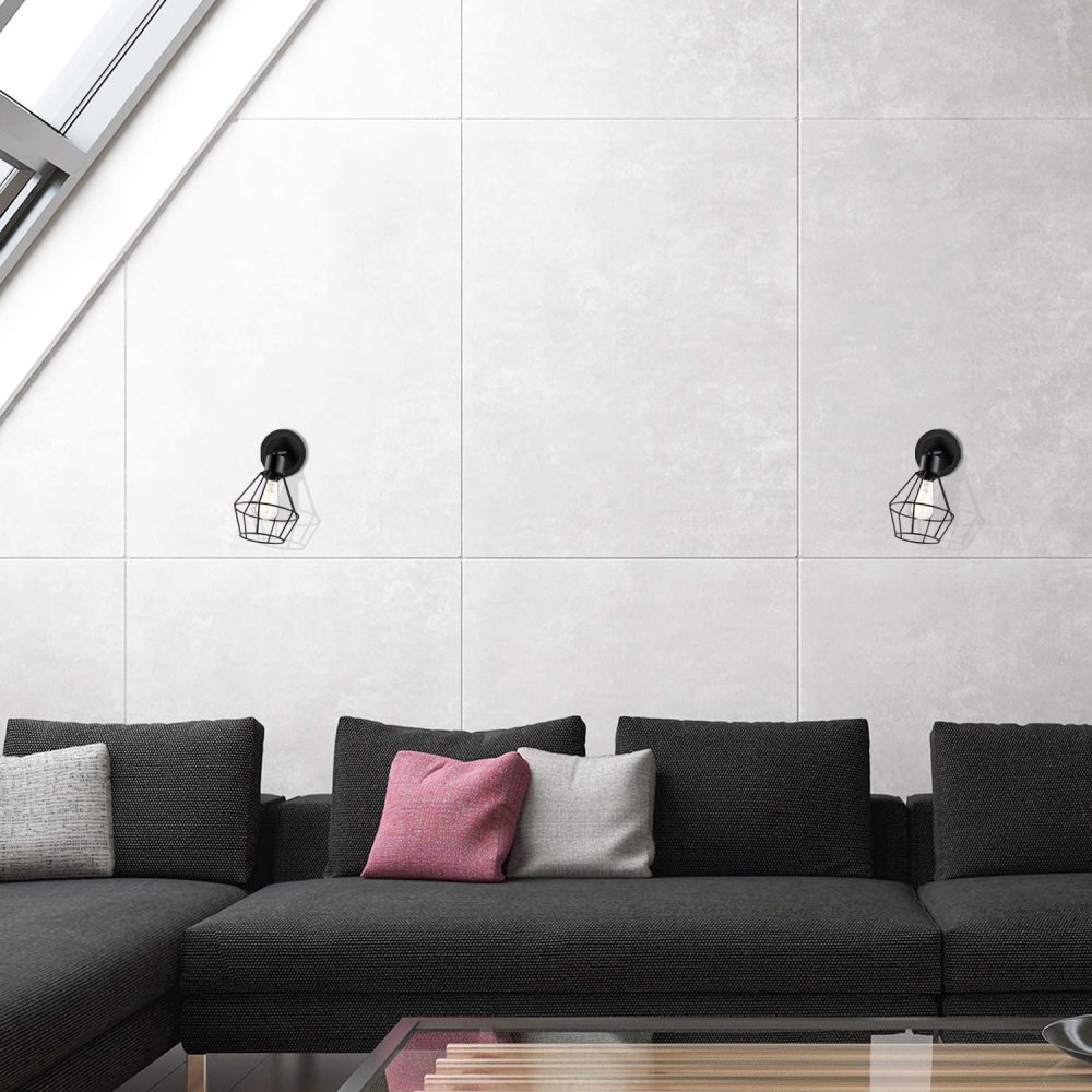 Globe Electric Verdum Vintage Wall Sconce Matte Black 60W 1 Light - Ascmtools