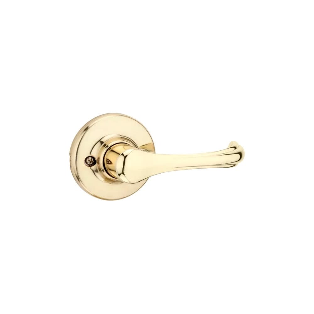 Kwikset Polished Brass Hall/Closet Dorian Passage Door Lever Set - Ascmtools