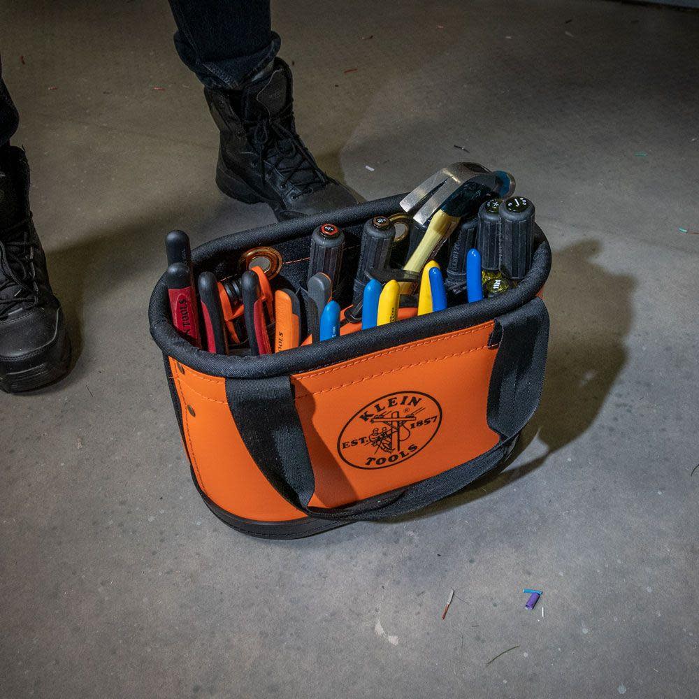 Klein Tools Hard Body Oval Bucket Orange/Black - Ascmtools