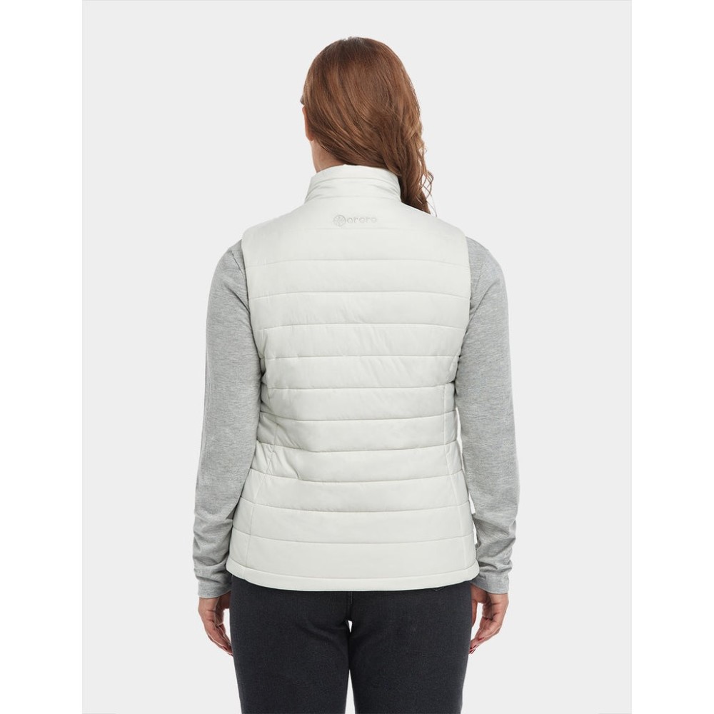 ORORO Womens Off-White Classic Heated Vest Kit XL - Ascmtools