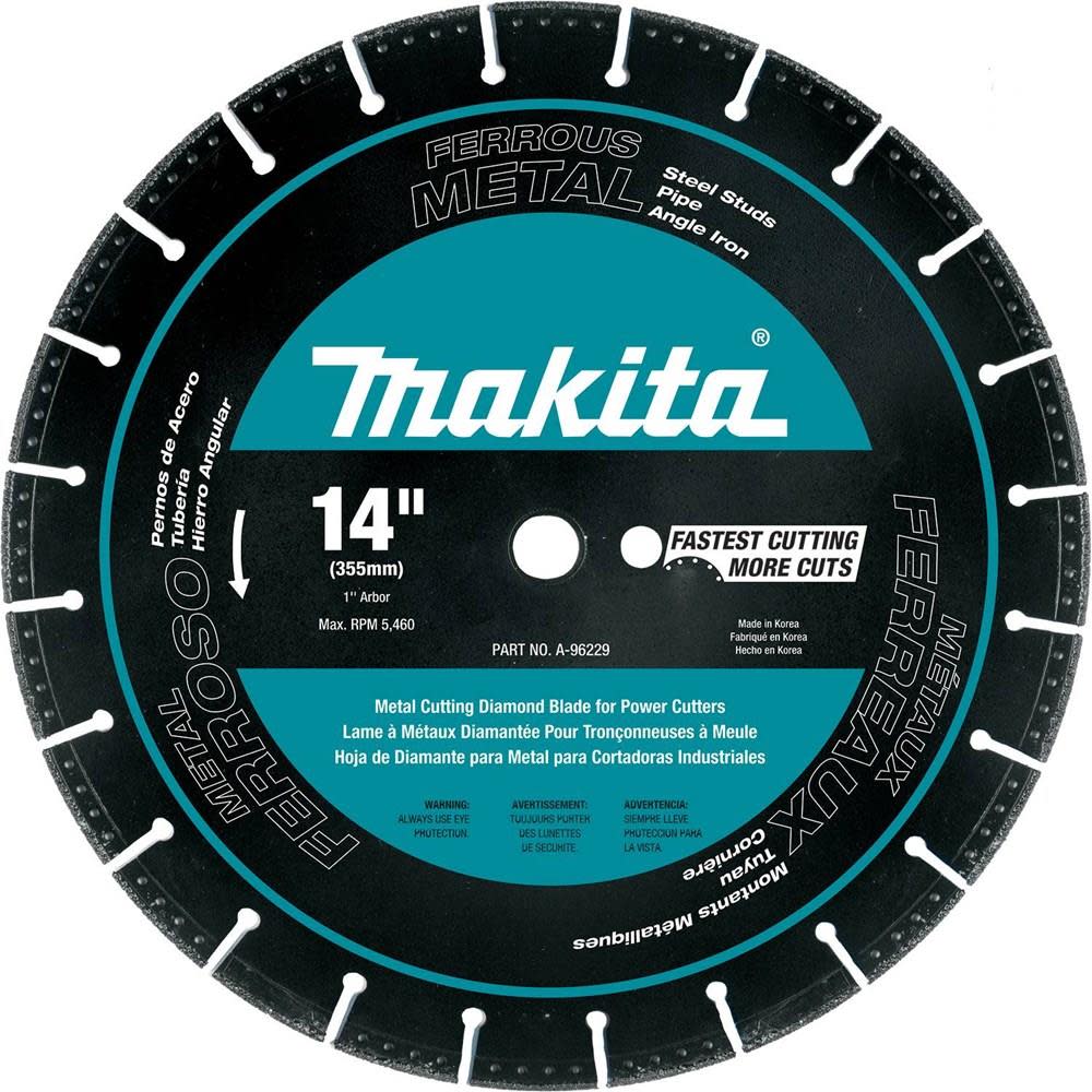 Makita 14 in. Segmented Metal Cutting Diamond Blade - Ascmtools