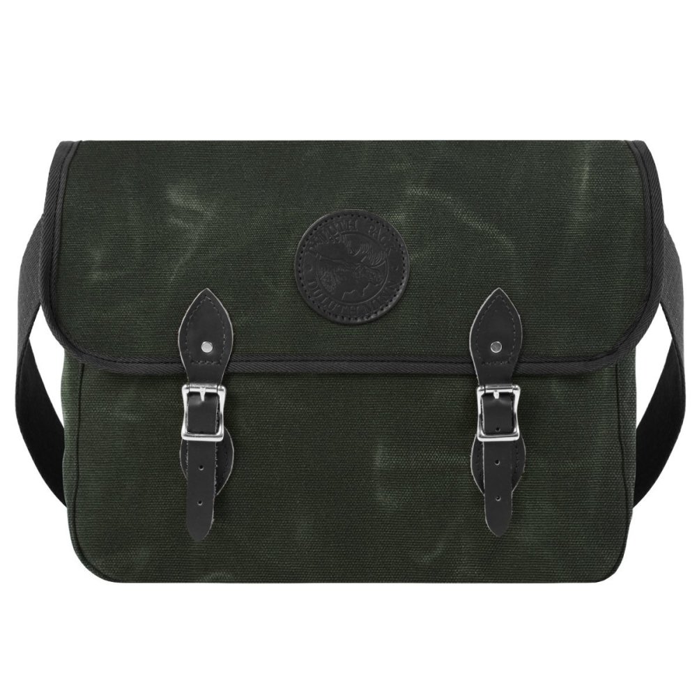 Duluth Pack 12 Liter Capacity Waxed Olive Drab Standard Book Bag - Ascmtools