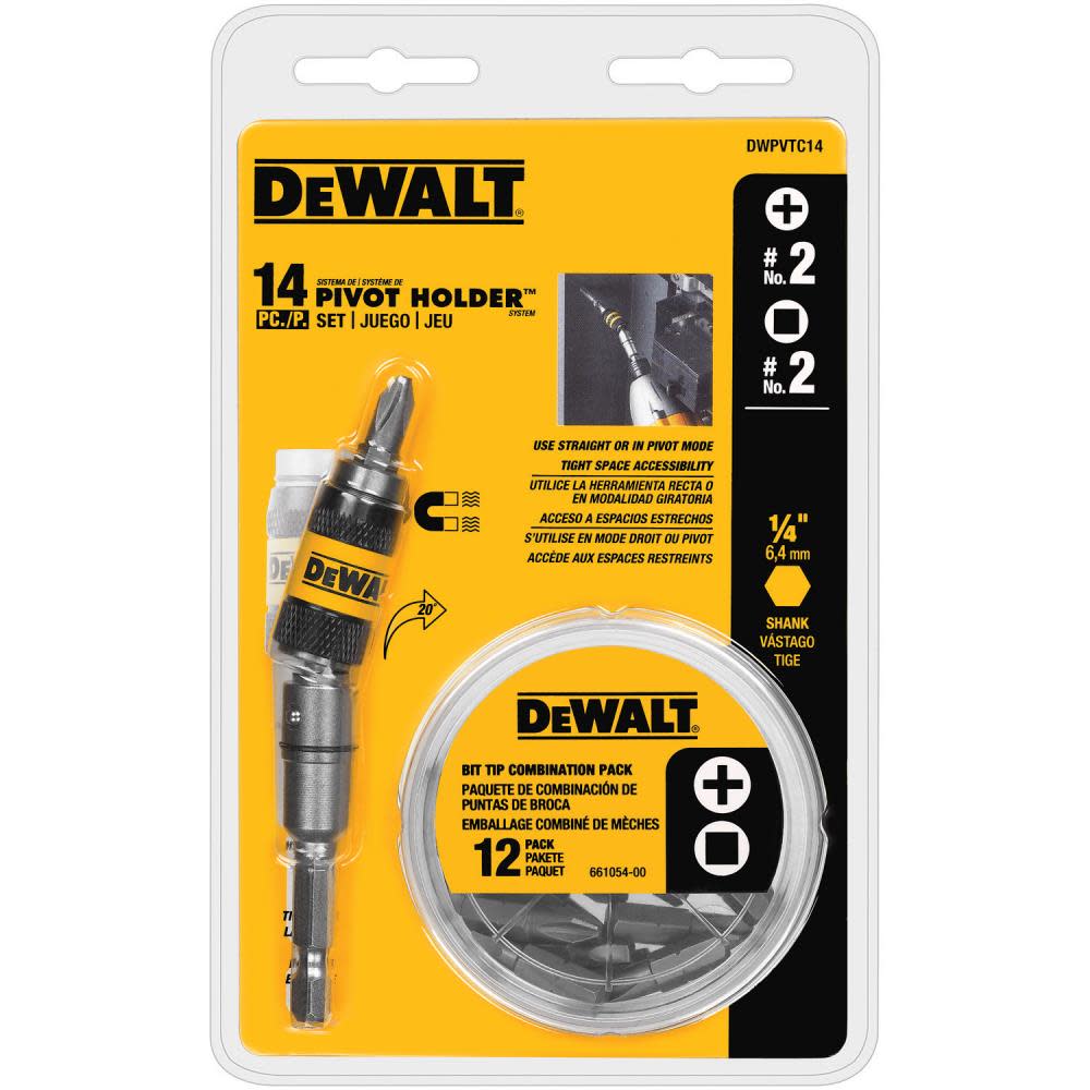 DEWALT 14-Piece Pivot Holder Screw Driving Set - Ascmtools