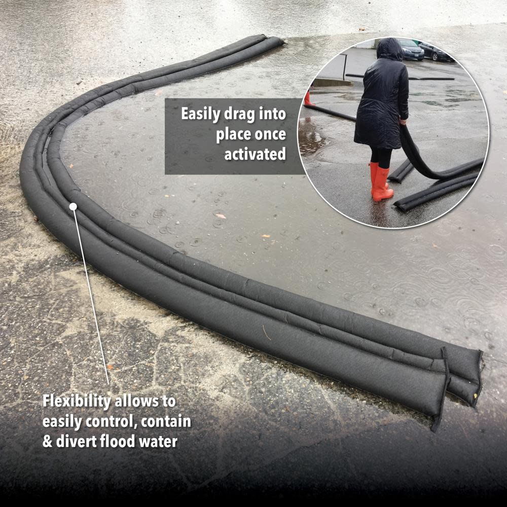 Quick Dam 10-ft L x 6-in W Self-Inflating Flood Barrier - Ascmtools