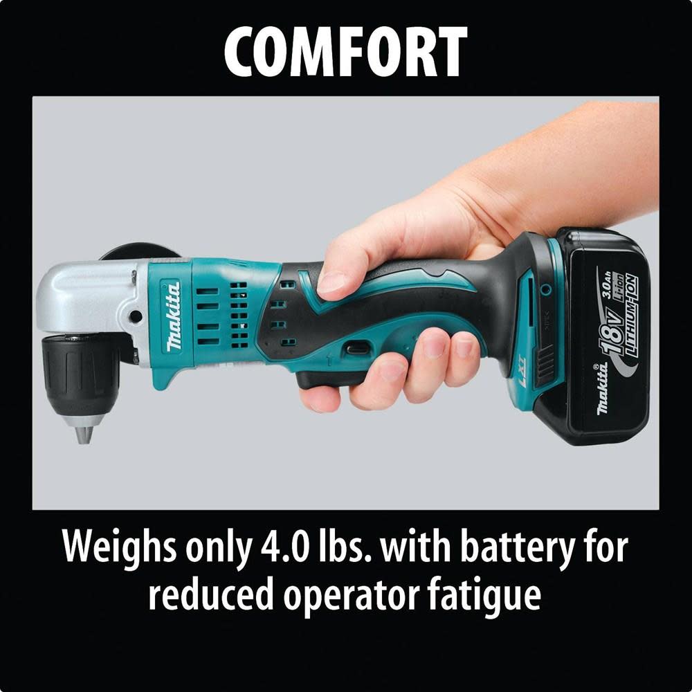 Makita 18V LXT Lithium-Ion Cordless 3/8 in. Angle Drill Keyless (Tool Only) - Ascmtools