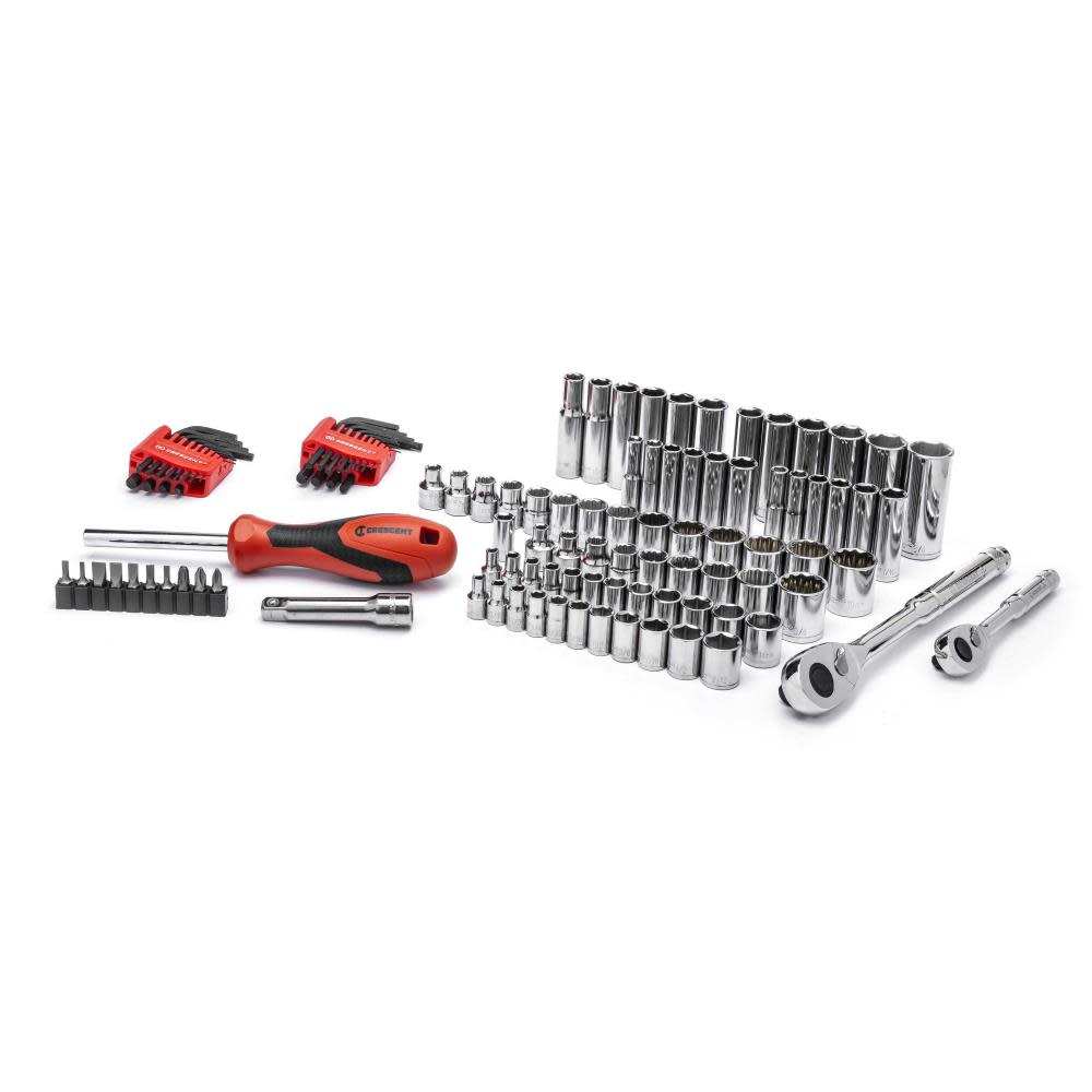 Crescent 1/4″ & 3/8″ Drive Mechanics Tool Set 121pc - Ascmtools