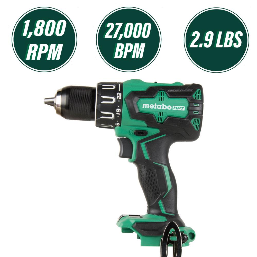 Metabo HPT 18V Hammer Drill Bare Tool - Ascmtools