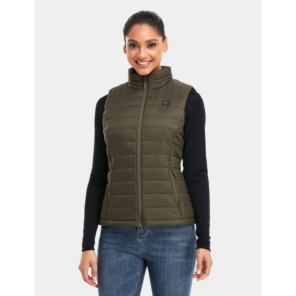ORORO Womens Green Classic Heated Vest Kit 3X - Ascmtools