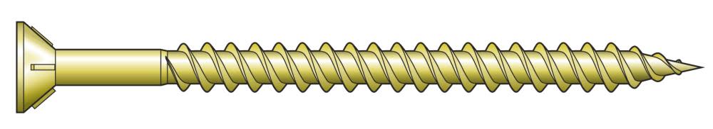Quikdrive #8×1-3/4In Twin Thread Sub-Floor Screw with #3 Square Drive Head (2000/box) - Ascmtools
