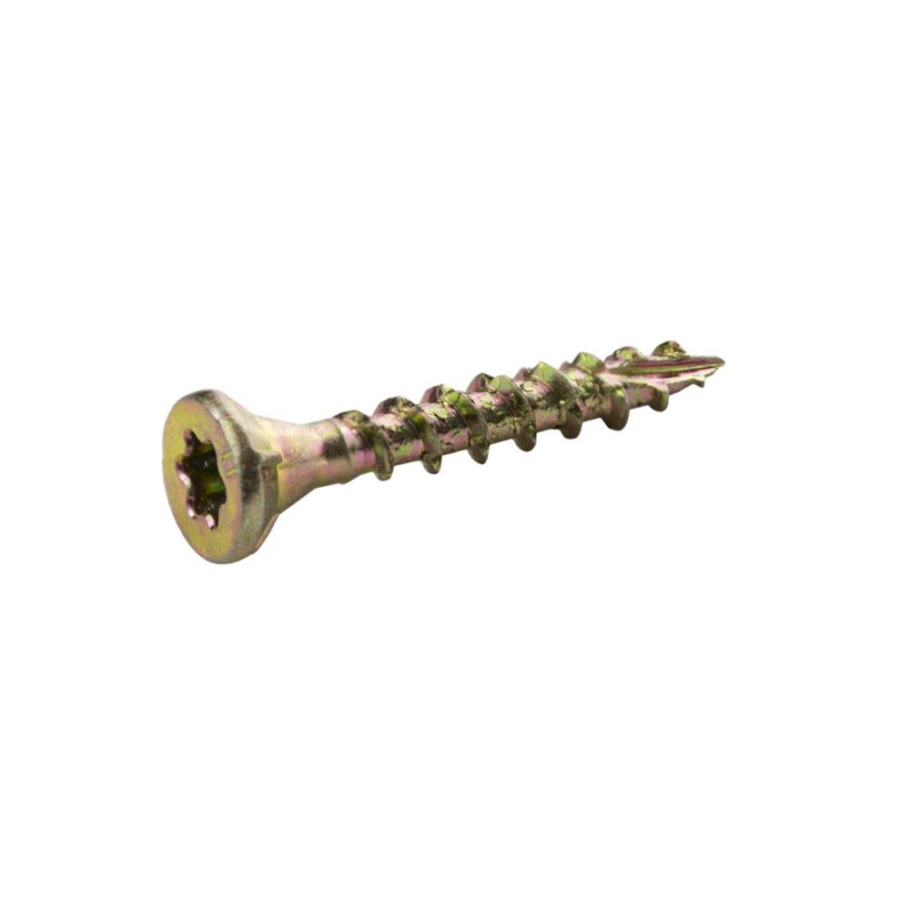 Grip Rite Screws #8 x 1.25″ Bugle-Head Yellow Zinc Type 17 Star-Drive Interior Wood 10lbs - Ascmtools