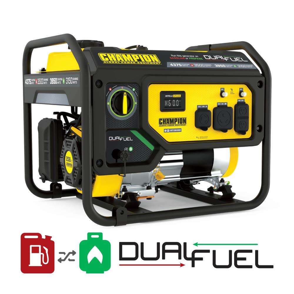 Champion Power Equipment Generator Dual Fuel Portable 3500 Watt - Ascmtools