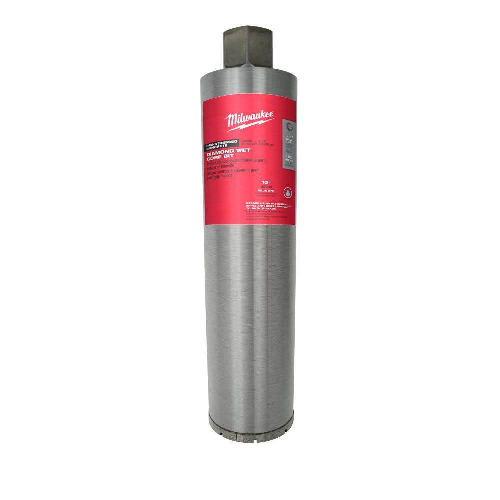 Milwaukee 3-1/2 In. Pre-stressed Diamond Wet Core Bit - Ascmtools