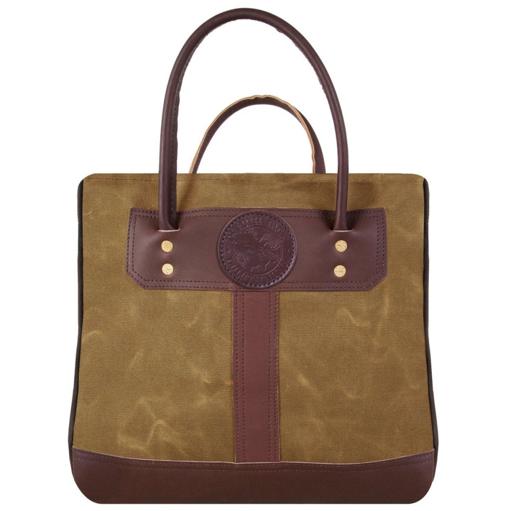 Duluth Pack 24 Liters Capacity Waxed Khaki Sportsman’s Tote - Ascmtools