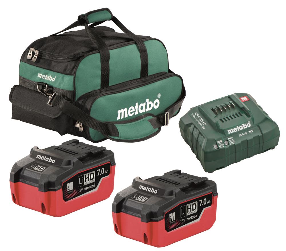 Metabo 2x 8.0Ah LiHD Ultra-M Pro Battery Starter Kit - Ascmtools