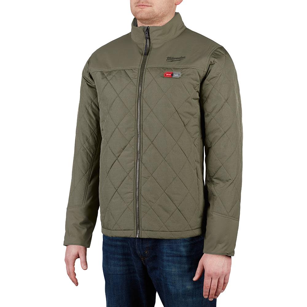 Milwaukee M12 Heated AXIS Jacket Kit XL Olive Green - Ascmtools