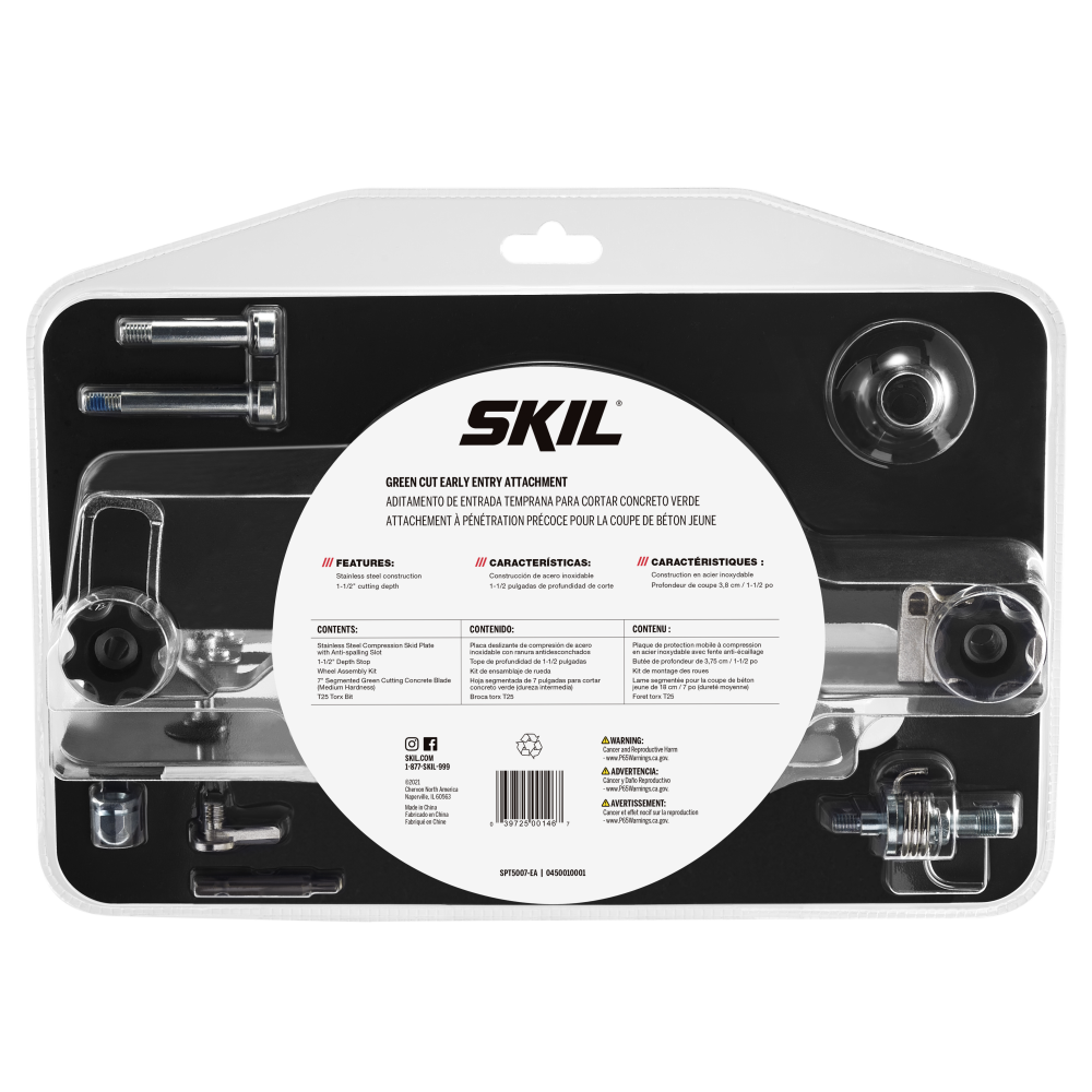 SKIL Green Cut Early Entry Assembly Kit 7″ Segmented Green Cutting Concrete Blade - Ascmtools