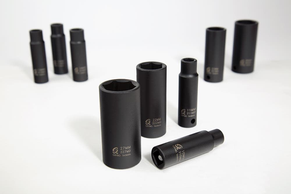 Sunex 1/2 In. Drive Metric Deep Impact Socket Set 14 pc. - Ascmtools