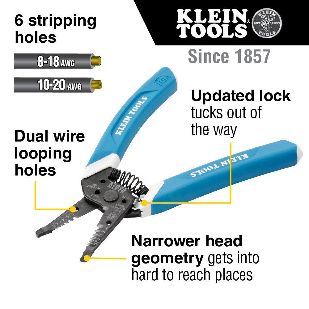 Klein Tools Wire Stripper / Cutter 8-20 AWG - Ascmtools