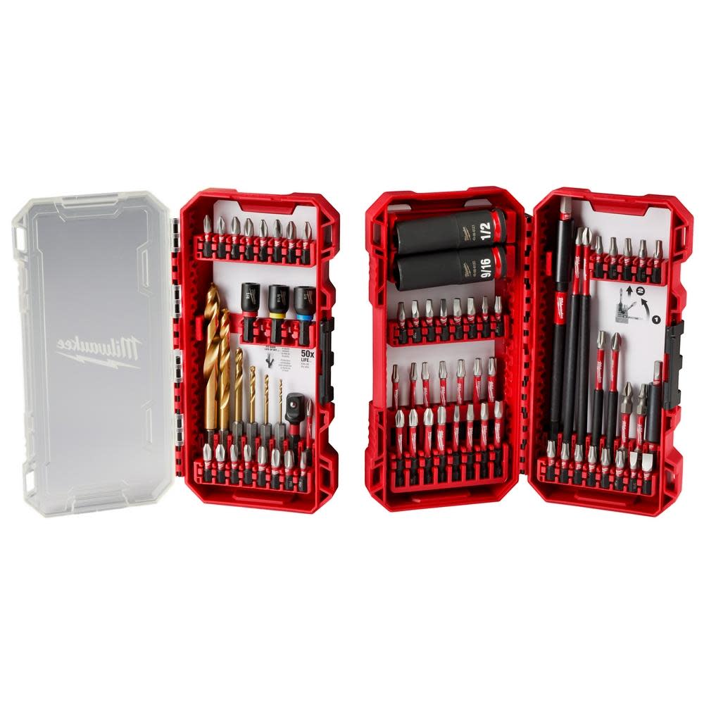Milwaukee SHOCKWAVE Impact Duty Drill Drive & Fasten Set 75pc - Ascmtools