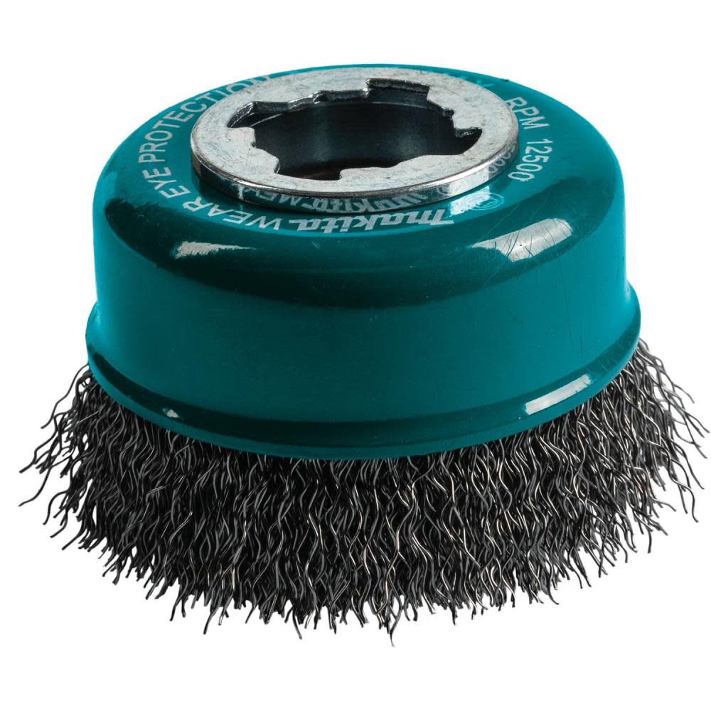 Makita X-LOCK 3″ Carbon Steel Crimped Wire Cup Brush - Ascmtools