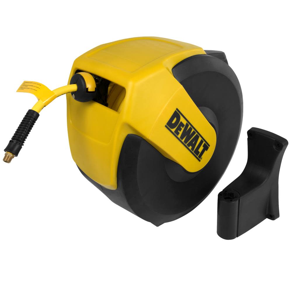 DEWALT 3/8 in. x 50 ft. Enclosed Air Hose Reel with Hybrid Hose - Ascmtools