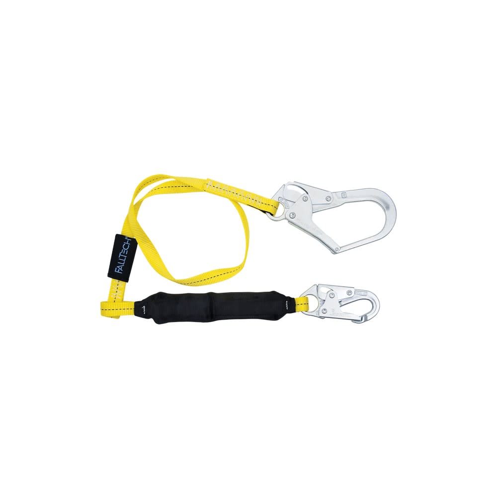 Falltech Soft Pack FT Basic 6′ Single Leg Lanyard with Rebar Hook - Ascmtools