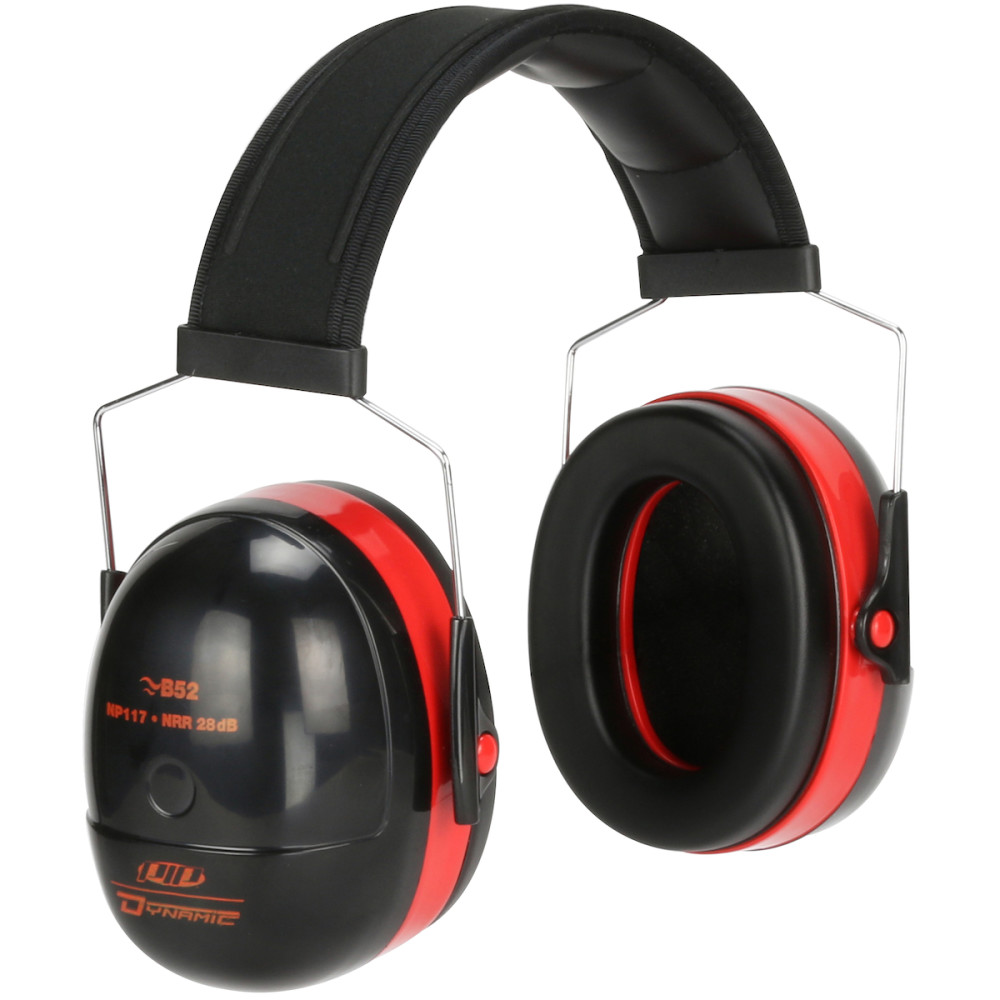 Protective Industrial Products Ear Muff with Headband Dynamic B52 Red/Black Passive - Ascmtools