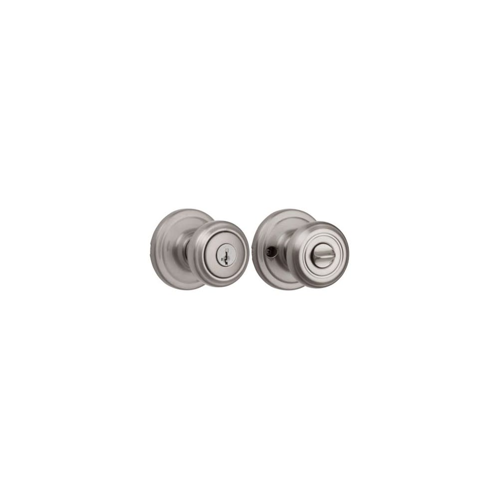 Kwikset Satin Nickel Signature Series Keyed Entry Cameron Door Knob - Ascmtools