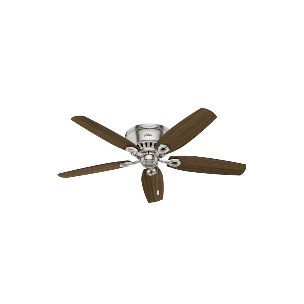 Hunter Fan Builder Ceiling Fan 52″ Brushed Nickel Brazilian Cherry - Ascmtools